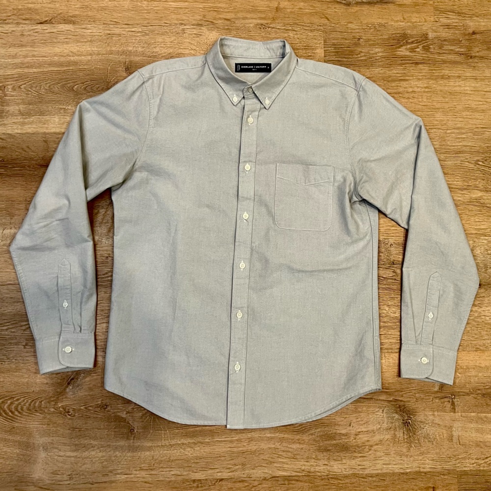 Everlane Men’s Gray Slim Fit Japanese Oxford | Uniform Size Medium
